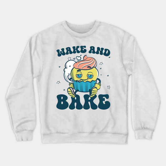 Wake and Bake Cookies Funny Gift For Boys Girl Kids Crewneck Sweatshirt by Los San Der